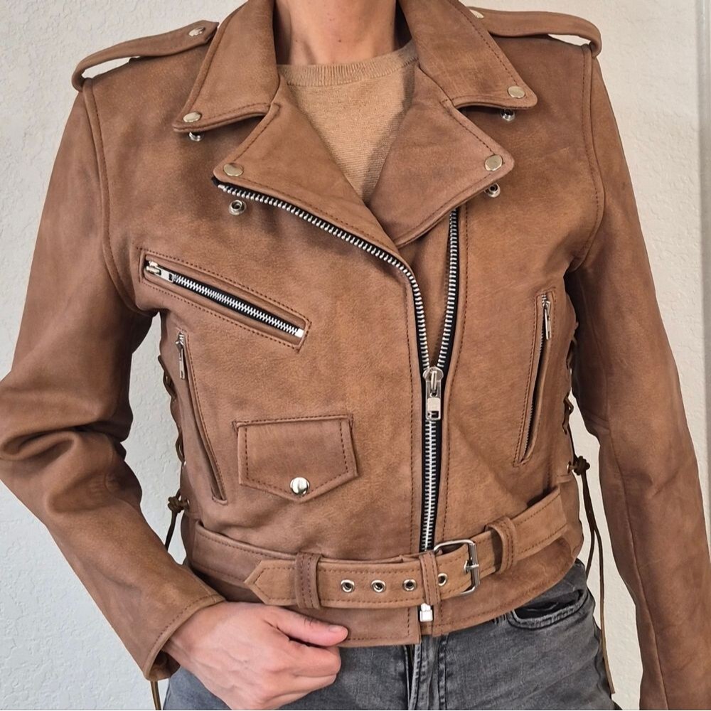 Custom Leather,Bad Ass Chops, 100%Leather w/removalable Lining Motorcycle Jacket